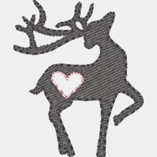 Deer with heart silhouette Thumbnail