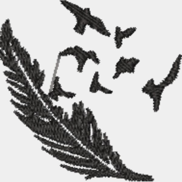 Feather with birds silhouette Thumbnail