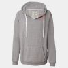 Women's Sueded V-Neck Hooded Sweatshirt Thumbnail