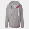 Women's Sueded V-Neck Hooded Sweatshirt Thumbnail