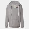 Women's Sueded V-Neck Hooded Sweatshirt Thumbnail