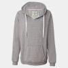 Women's Sueded V-Neck Hooded Sweatshirt Thumbnail