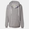 Women's Sueded V-Neck Hooded Sweatshirt Thumbnail