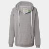 Women's Sueded V-Neck Hooded Sweatshirt Thumbnail