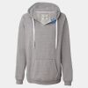 Women's Sueded V-Neck Hooded Sweatshirt Thumbnail