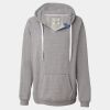 Women's Sueded V-Neck Hooded Sweatshirt Thumbnail