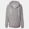 Women's Sueded V-Neck Hooded Sweatshirt Thumbnail