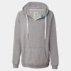 Women's Sueded V-Neck Hooded Sweatshirt Thumbnail