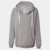 Women's Sueded V-Neck Hooded Sweatshirt Thumbnail