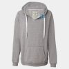 Women's Sueded V-Neck Hooded Sweatshirt Thumbnail