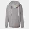 Women's Sueded V-Neck Hooded Sweatshirt Thumbnail