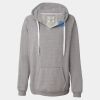 Women's Sueded V-Neck Hooded Sweatshirt Thumbnail