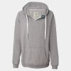 Women's Sueded V-Neck Hooded Sweatshirt Thumbnail