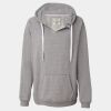 Women's Sueded V-Neck Hooded Sweatshirt Thumbnail