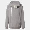 Women's Sueded V-Neck Hooded Sweatshirt Thumbnail