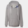 Women's Sueded V-Neck Hooded Sweatshirt Thumbnail