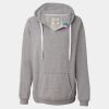 Women's Sueded V-Neck Hooded Sweatshirt Thumbnail