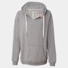 Women's Sueded V-Neck Hooded Sweatshirt Thumbnail