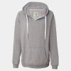 Women's Sueded V-Neck Hooded Sweatshirt Thumbnail