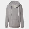 Women's Sueded V-Neck Hooded Sweatshirt Thumbnail