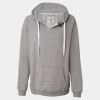 Women's Sueded V-Neck Hooded Sweatshirt Thumbnail