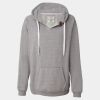 Women's Sueded V-Neck Hooded Sweatshirt Thumbnail