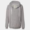 Women's Sueded V-Neck Hooded Sweatshirt Thumbnail