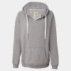 Women's Sueded V-Neck Hooded Sweatshirt Thumbnail