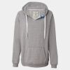 Women's Sueded V-Neck Hooded Sweatshirt Thumbnail