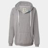 Women's Sueded V-Neck Hooded Sweatshirt Thumbnail