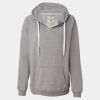 Women's Sueded V-Neck Hooded Sweatshirt Thumbnail