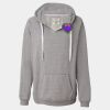 Women's Sueded V-Neck Hooded Sweatshirt Thumbnail